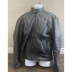 Joeta's Leather Men's Motorcycle Riding Jacket Black Size 44